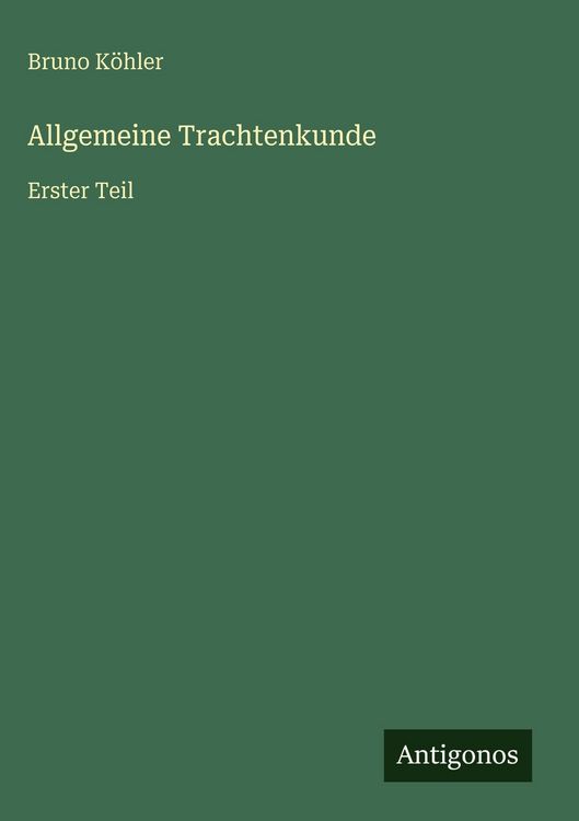 Produktbild: Allgemeine Trachtenkunde