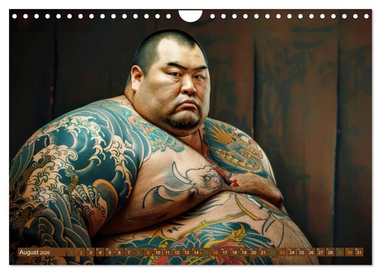 Produktbild: Sumo - Japans schwere Ringer (Wandkalender 2026 DIN A4 quer), CALVENDO Monatskalender