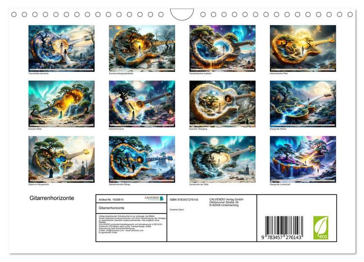 Produktbild: Gitarrenhorizonte (Wandkalender 2026 DIN A4 quer), CALVENDO Monatskalender