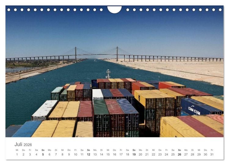Produktbild: Faszination Schifffahrt &ndash; An Bord um die Welt (Wandkalender 2026 DIN A4 quer), CALVENDO Monatskalender