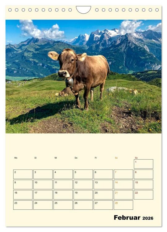 Produktbild: Gl&uuml;ckliche Bergk&uuml;he (Wandkalender 2026 DIN A4 hoch), CALVENDO Monatskalender