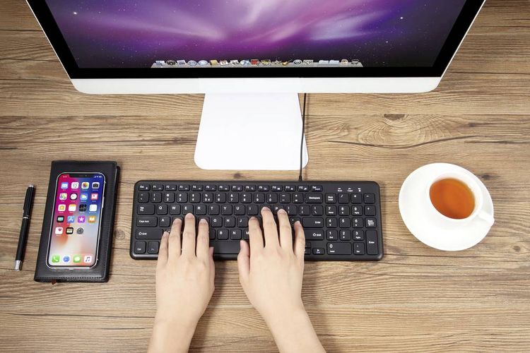 Produktbild: Perixx PERIBOARD-213 DE B USB Tastatur Deutsch, QWERTZ Schwarz