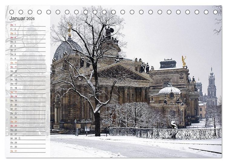 Produktbild: Wundersch&ouml;nes Dresden (Tischkalender 2026 DIN A5 quer), CALVENDO Monatskalender