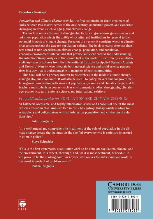Produktbild: Population and Climate Change