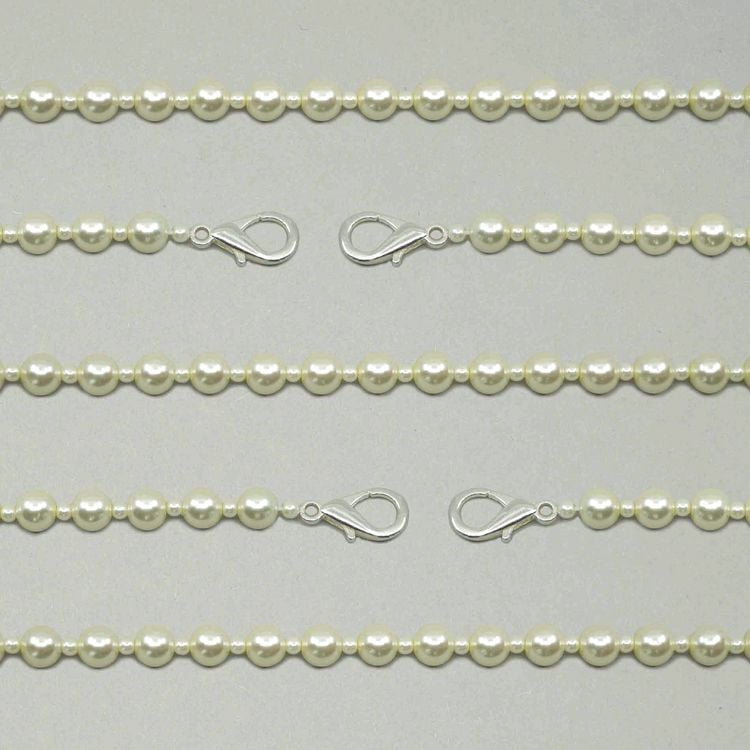 Produktbild: Kunstperlen Perlmutt/Silber