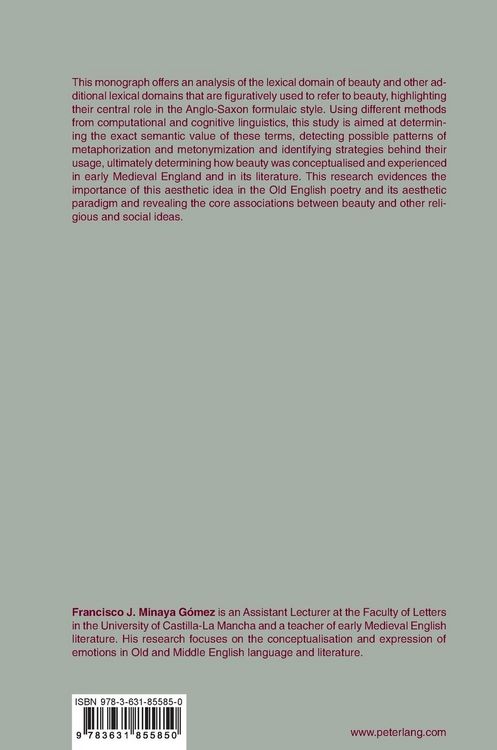 Produktbild: The Lexical Domain of Beauty and its Metaphors in the Anglo-Saxon Formulaic Style