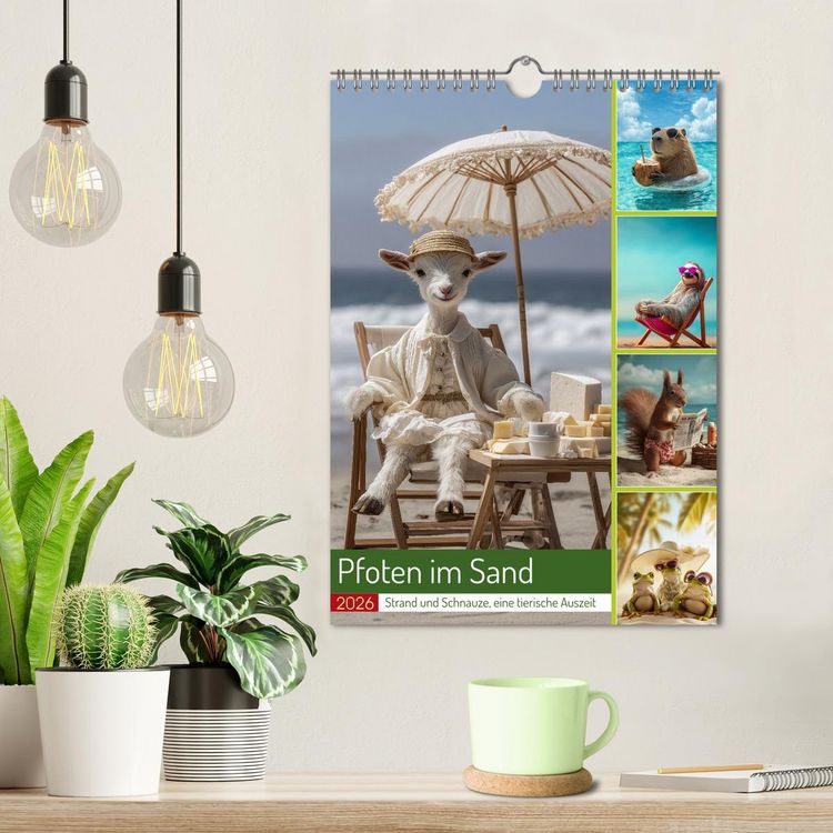 Produktbild: Pfoten im Sand (Wandkalender 2026 DIN A4 hoch), CALVENDO Monatskalender