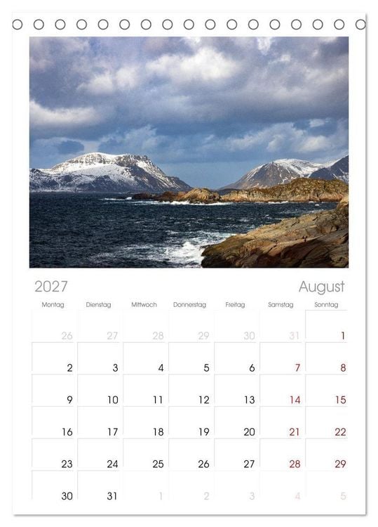 Produktbild: Tischplaner 2027 - Licht des Nordens - LOFOTEN (A5 Tischkalender zum Aufstellen) CALVENDO