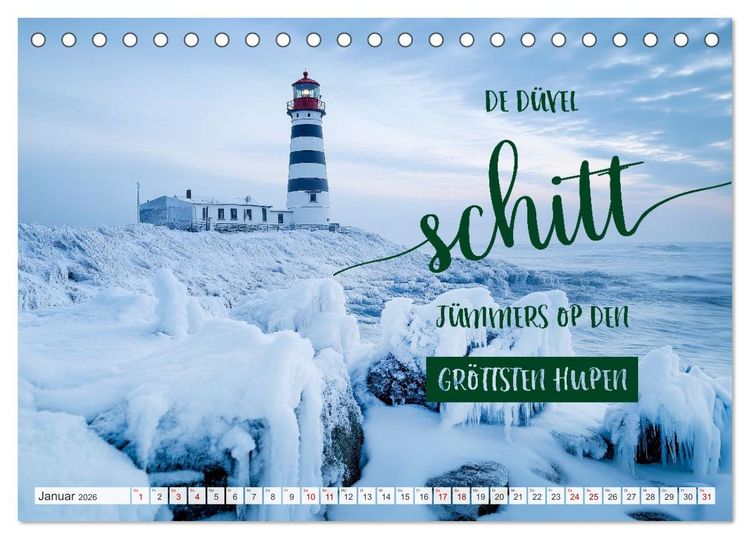 Produktbild: Meerblick und Plattschnack (Tischkalender 2026 DIN A5 quer), CALVENDO Monatskalender