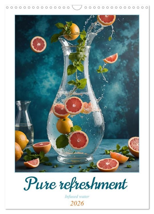 Produktbild: Pure refreshment - Infused water (Wall Calendar 2026 DIN A3 portrait), CALVENDO 12 Month Wall Calendar