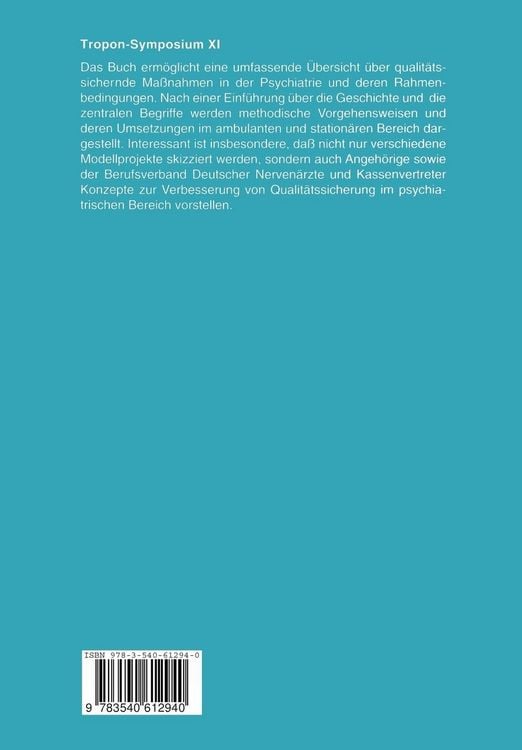 Produktbild: Qualit&auml;tssicherung in der Psychiatrie