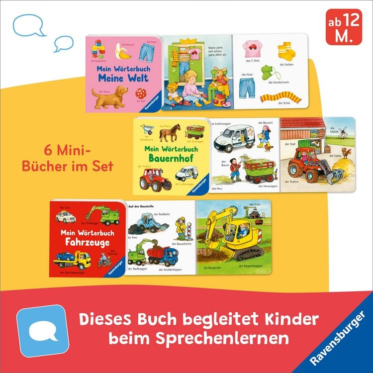 Produktbild: Meine ersten W&ouml;rter: 6 Mini-B&uuml;cher im Set