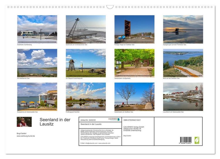 Produktbild: Seenland in der Lausitz (Wandkalender 2027 DIN A2 quer), CALVENDO Monatskalender