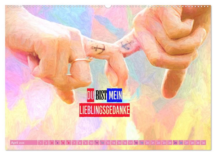 Produktbild: Spr&uuml;che aus dem Leben - Artwork (hochwertiger Premium Wandkalender 2026 DIN A2 quer), Kunstdruck in Hochglanz