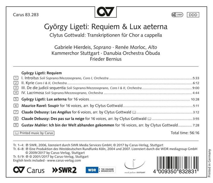 Produktbild: Hierdeis//Bernius/Kammerchor Stuttgart/Danubia Orc: Requiem