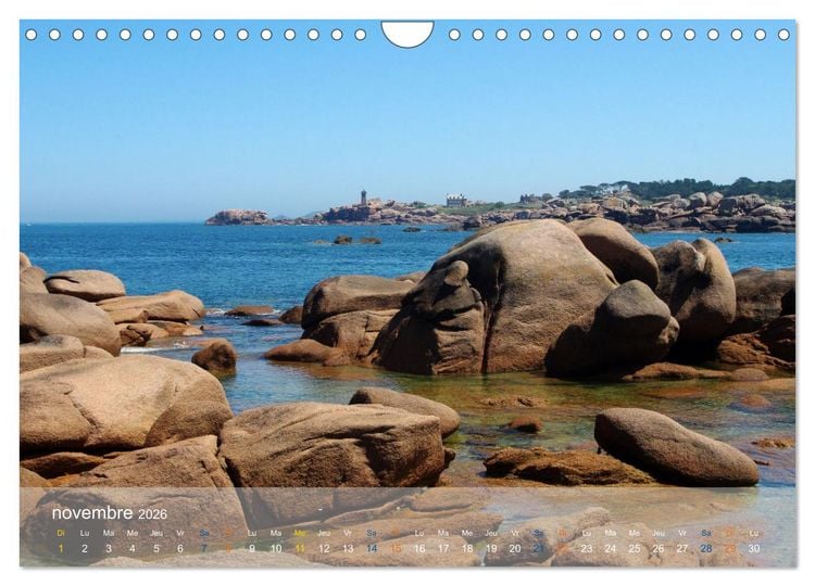 Produktbild: BRETAGNE La C&ocirc;te de granit rose (Calendrier mural 2026 DIN A4 vertical), CALVENDO calendrier mensuel