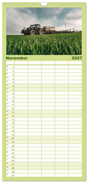 Produktbild: Familienplaner 2027 - Agrartechnik mit 5 Spalten (Wandkalender, 21 x 45 cm) CALVENDO