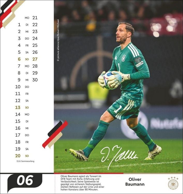 Produktbild: DFB M&auml;nner Postkartenkalender 2027