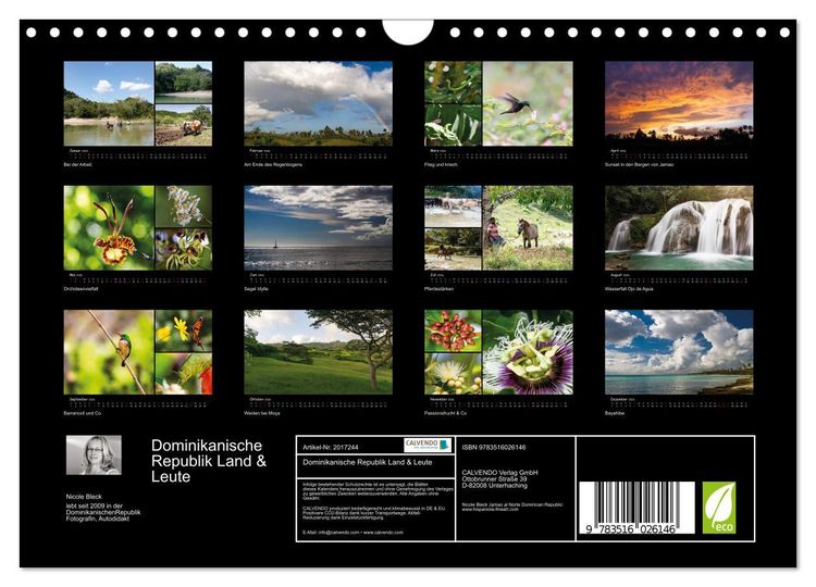 Produktbild: Dominikanische Republik Land & Leute (Wandkalender 2026 DIN A4 quer), CALVENDO Monatskalender
