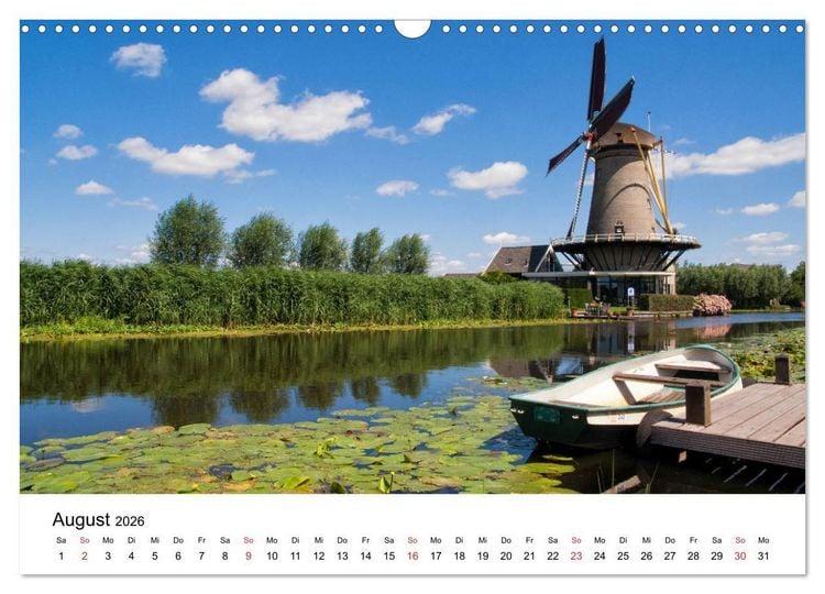 Produktbild: DIE SCH&Ouml;NSTEN WINDM&Uuml;HLEN IN HOLLAND 2026 (Wandkalender 2026 DIN A3 quer), CALVENDO Monatskalender