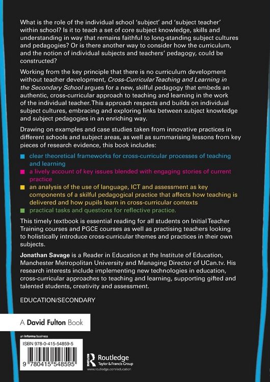 Produktbild: Cross-Curricular Teaching and Learning in the Secondary School