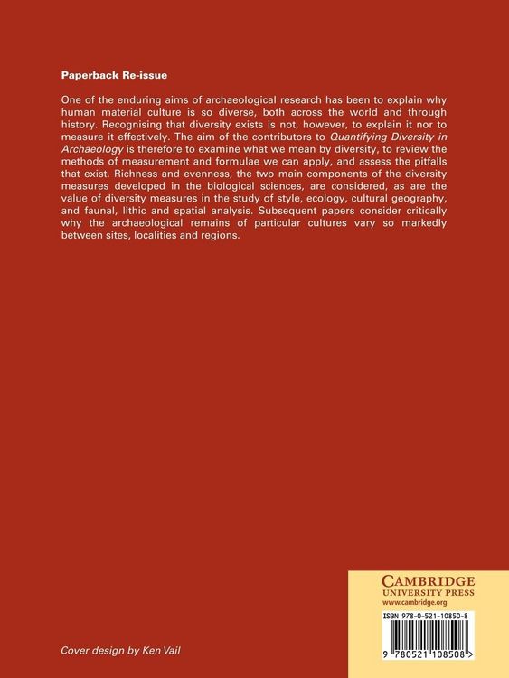 Produktbild: Quantifying Diversity in Archaeology