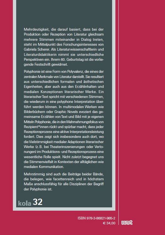 Produktbild: Polyphone Literatur, Band 2