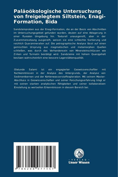 Produktbild: Pal&auml;o&ouml;kologische Untersuchung von freigelegtem Siltstein, Enagi-Formation, Bida