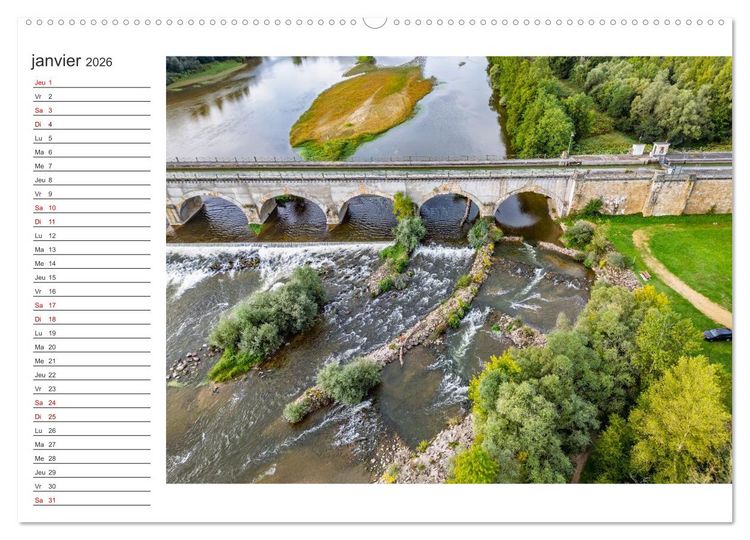 Produktbild: Les couleurs de l'Allier - Un affluent la Loire (Calendrier mural 2026 DIN A2 vertical) calendrier de bureau
