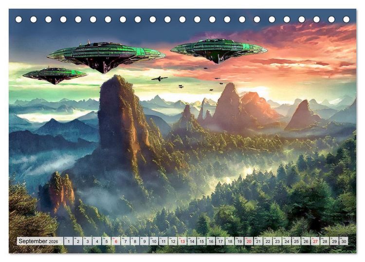 Produktbild: Besuch von einem anderen Stern (Tischkalender 2026 DIN A5 quer), CALVENDO Monatskalender