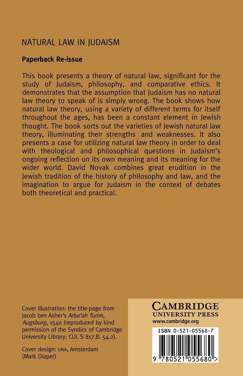 Produktbild: Natural Law in Judaism