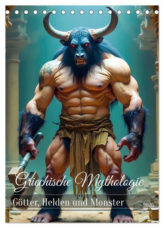 Produktbild: Griechische Mythologie - G&ouml;tter, Helden und Monster (Tischkalender 2026 DIN A5 hoch), CALVENDO Monatskalender