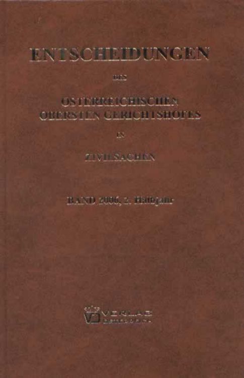 Produktbild: Entscheidungen des &Ouml;sterreichischen Gerichtshofes in Zivilsachen