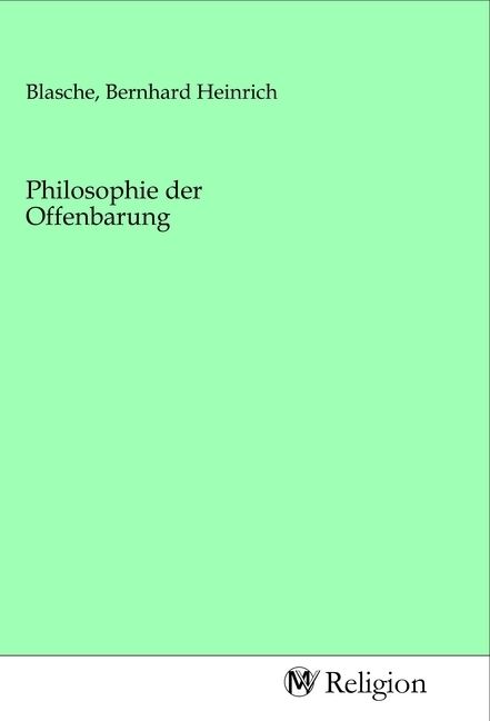 Produktbild: Philosophie der Offenbarung