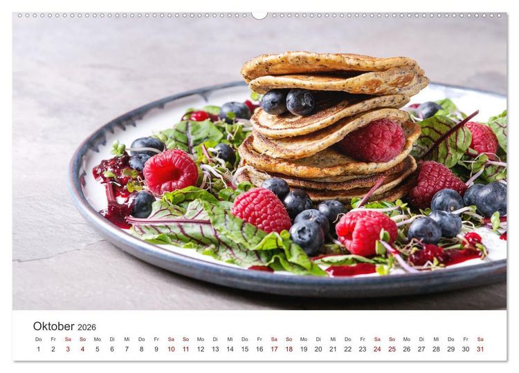 Produktbild: Veganer Essen - Pflanzenbasierte K&ouml;stlichkeiten (Wandkalender 2026 DIN A2 quer), CALVENDO Monatskalender