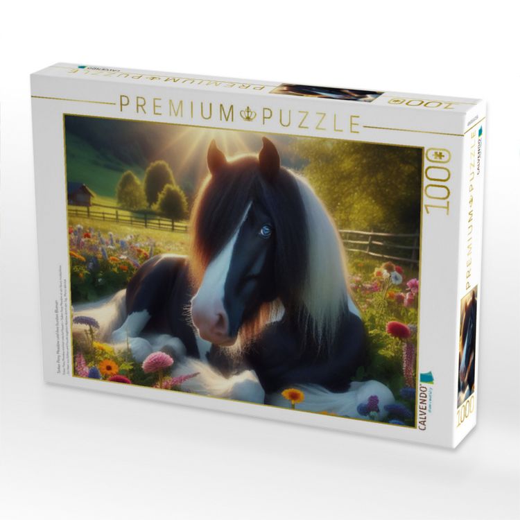 Produktbild: CALVENDO Puzzle Tinker Pony Meadow und ihre bunten Blumen | 1000 Teile Lege-Gr&ouml;&szlig;e 64x48cm Foto-Puzzle f&uuml;r gl&uuml;ckliche Stunden
