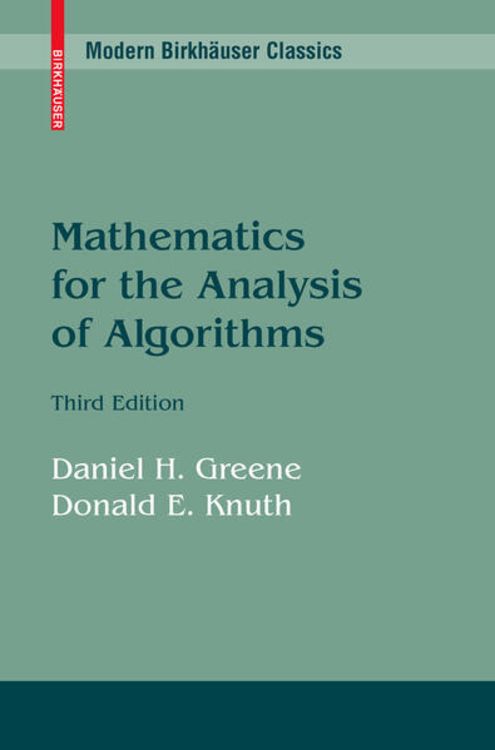 Produktbild: Mathematics for the Analysis of Algorithms