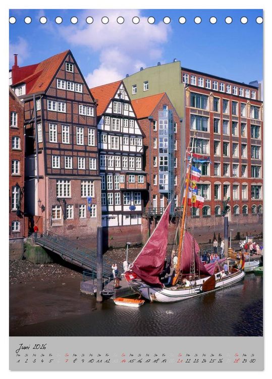 Produktbild: Hamburg - Eine Stadt mit vielen Gesichtern (Tischkalender 2026 DIN A5 hoch), CALVENDO Monatskalender
