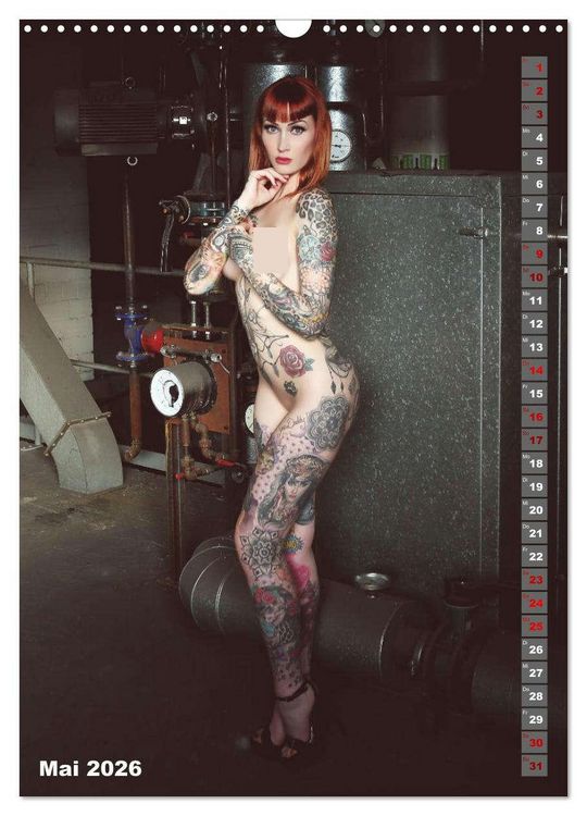 Produktbild: Beauty Tattoo Girls 2026 (Wandkalender 2026 DIN A3 hoch), CALVENDO Monatskalender