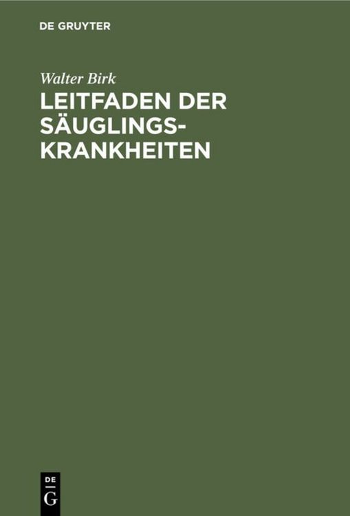 Produktbild: Leitfaden der S&auml;uglingskrankheiten