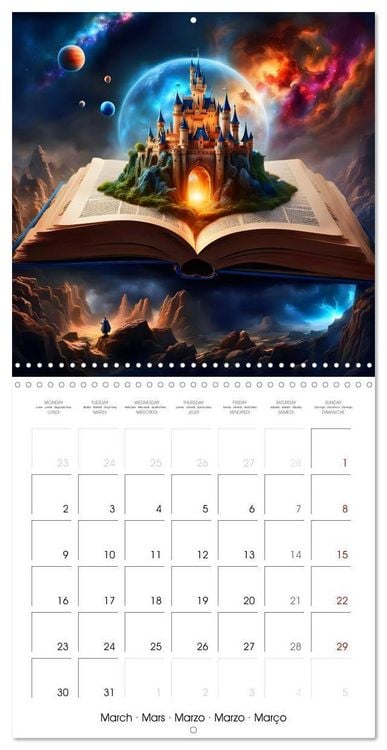 Produktbild: Fantastic surreal book worlds (Wall Calendar 2026 12 &times; 12 Inch) CALVENDO 12 Month Wall Calendar