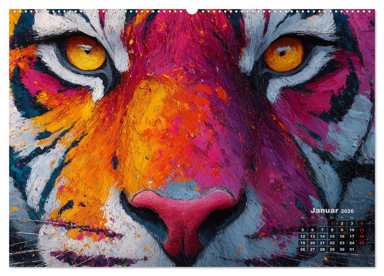 Produktbild: Tiere im Portr&auml;t - Aquarell Tierkalender f&uuml;r die ganze Familie (Wandkalender 2026 DIN A2 quer), CALVENDO Monatskalender
