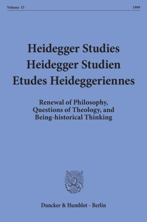 Produktbild: Heidegger Studies - Heidegger Studien - Etudes Heideggeriennes.