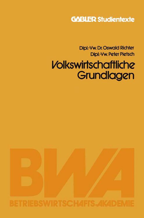 Produktbild: Volkswirtschaftliche Grundlagen