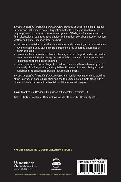 Produktbild: Corpus Linguistics for Health Communication
