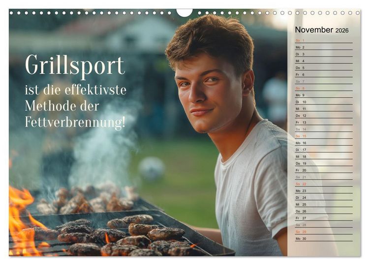 Produktbild: Lieblingshobby Grillen (Wandkalender 2026 DIN A3 quer), CALVENDO Monatskalender