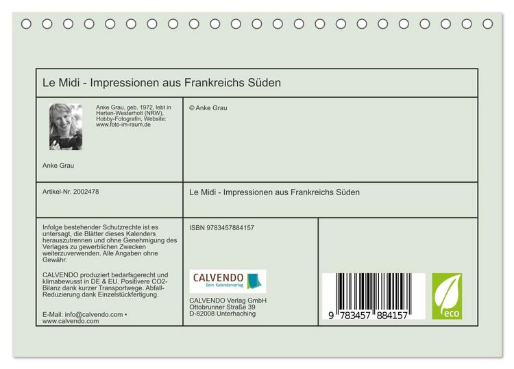 Produktbild: Le Midi - Impressionen aus Frankreichs S&uuml;den (Tischkalender 2026 DIN A5 quer), CALVENDO Monatskalender
