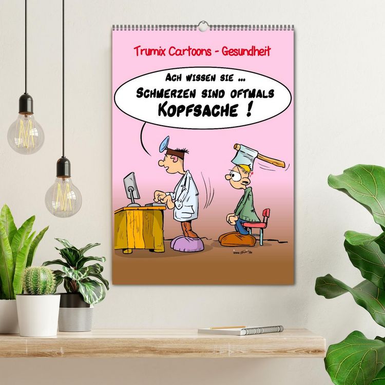 Produktbild: Trumix Cartoons - Gesundheit (Wandkalender 2026 DIN A2 hoch), CALVENDO Monatskalender