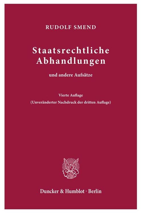 Produktbild: Staatsrechtliche Abhandlungen