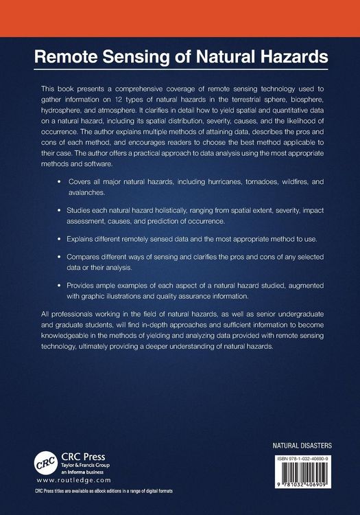 Produktbild: Remote Sensing of Natural Hazards